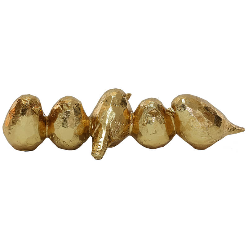 golden birds in a row, objet d art, home decor.