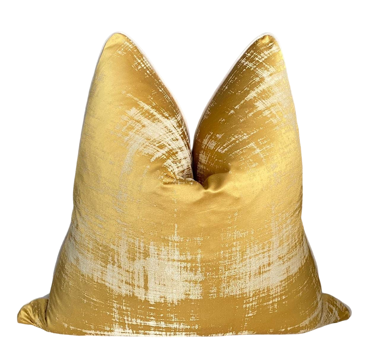 Luxury scatter cushion in luxe fabric in gold and nude colour tones