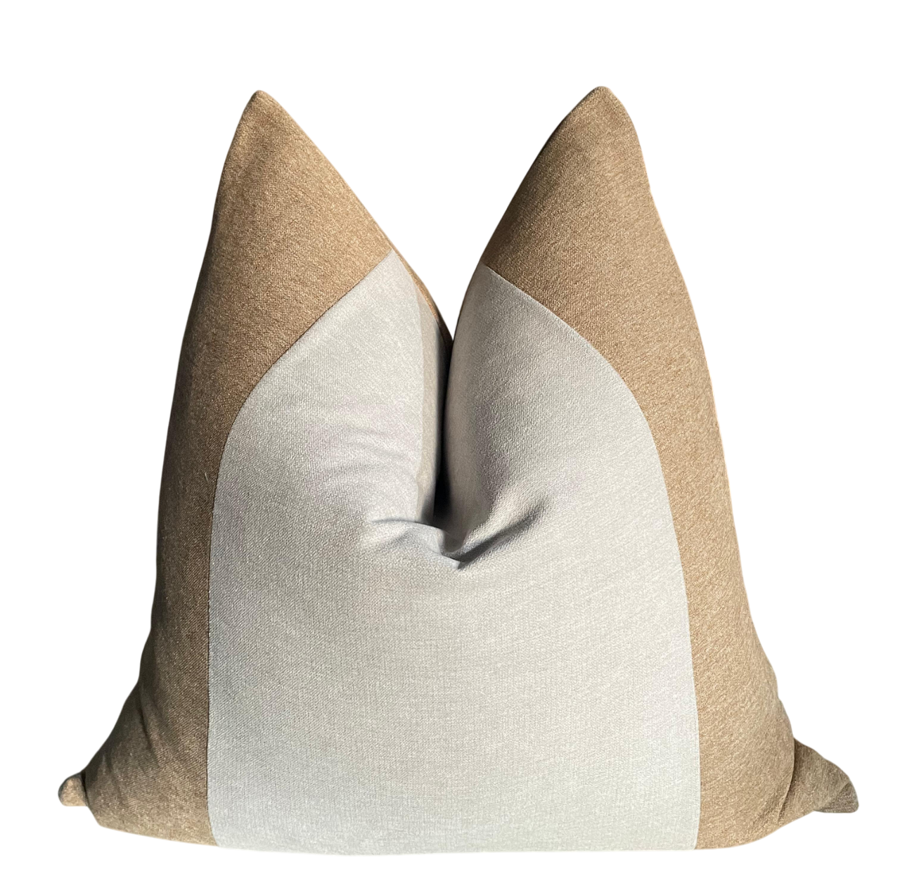 scatter cushion in block design beige and light brown colour tones
